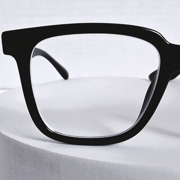 Firmoo Piano Black C1 S574 53-19-149 Full Rim Square Eyeglasses Frames - Picture 12 of 15